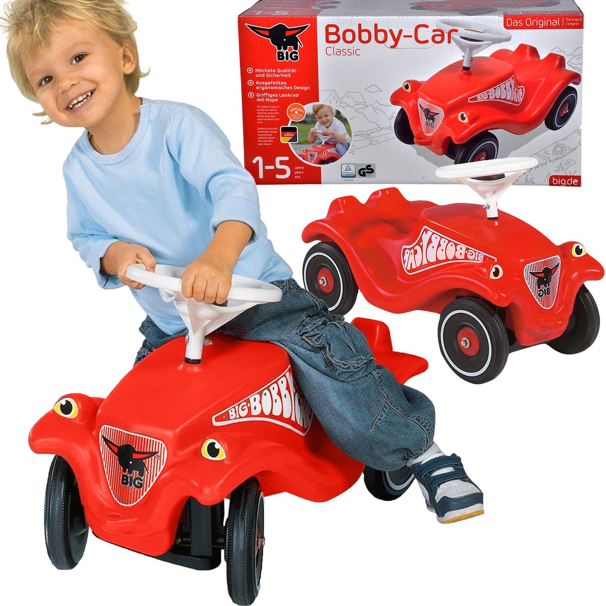 BIG - Bobby Car Classic - Rood - Vanaf 1 jaar - Loopauto — afbeelding 3