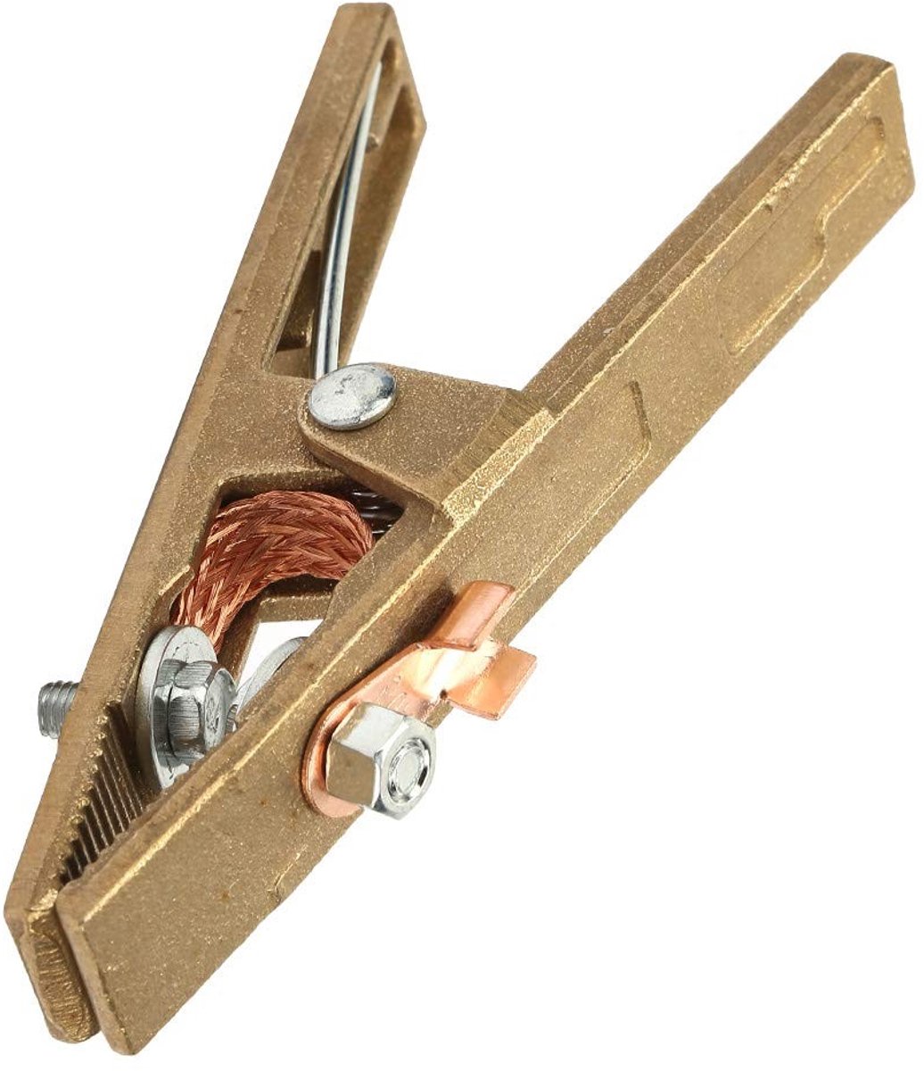 Pissente 300A Krokodillenklem - Messing A-vormige Aarde Klem voor Lasmachines