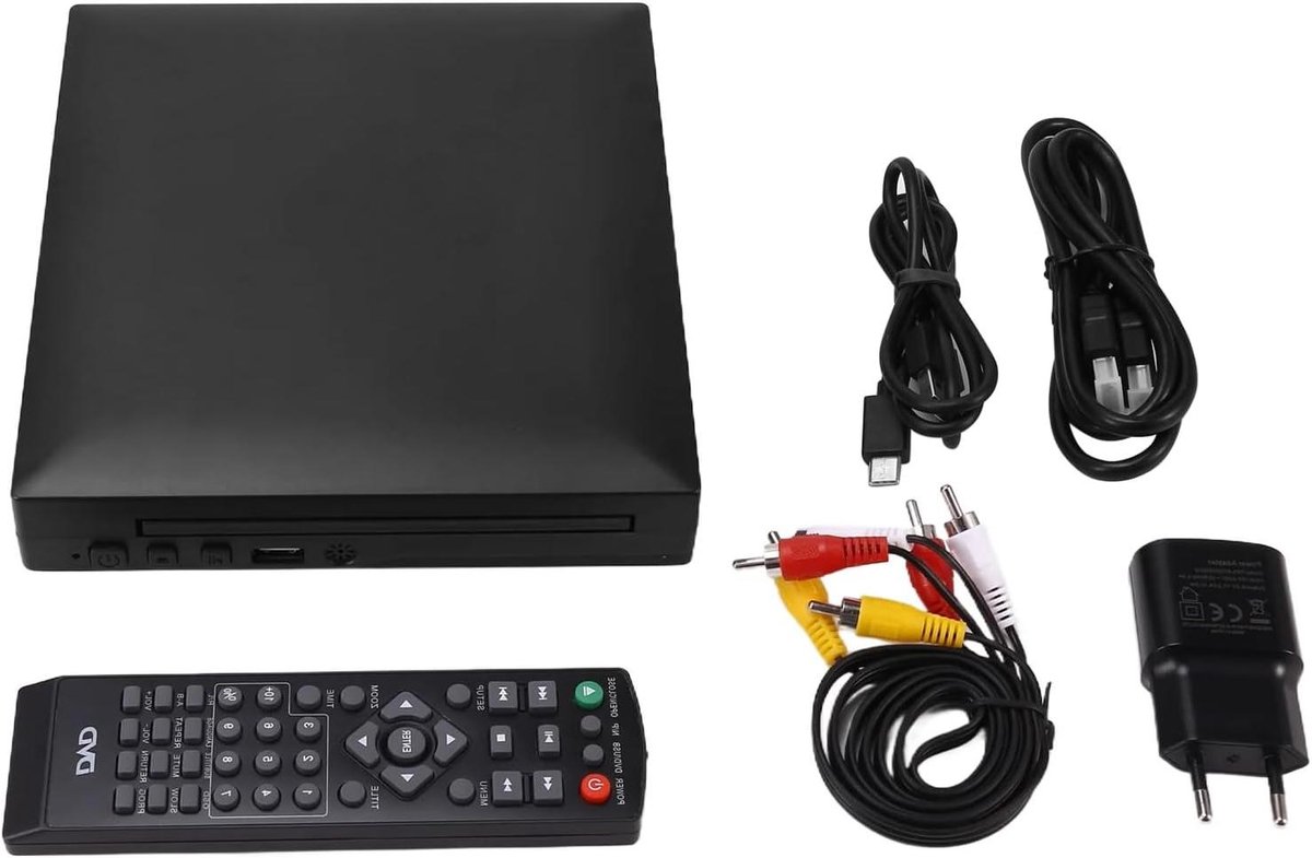 Mini DVD Speler - Multimediaspeler CD VCD - Films Kijken - Hoge Definitie 1080P - Compact Formaat - Zwart