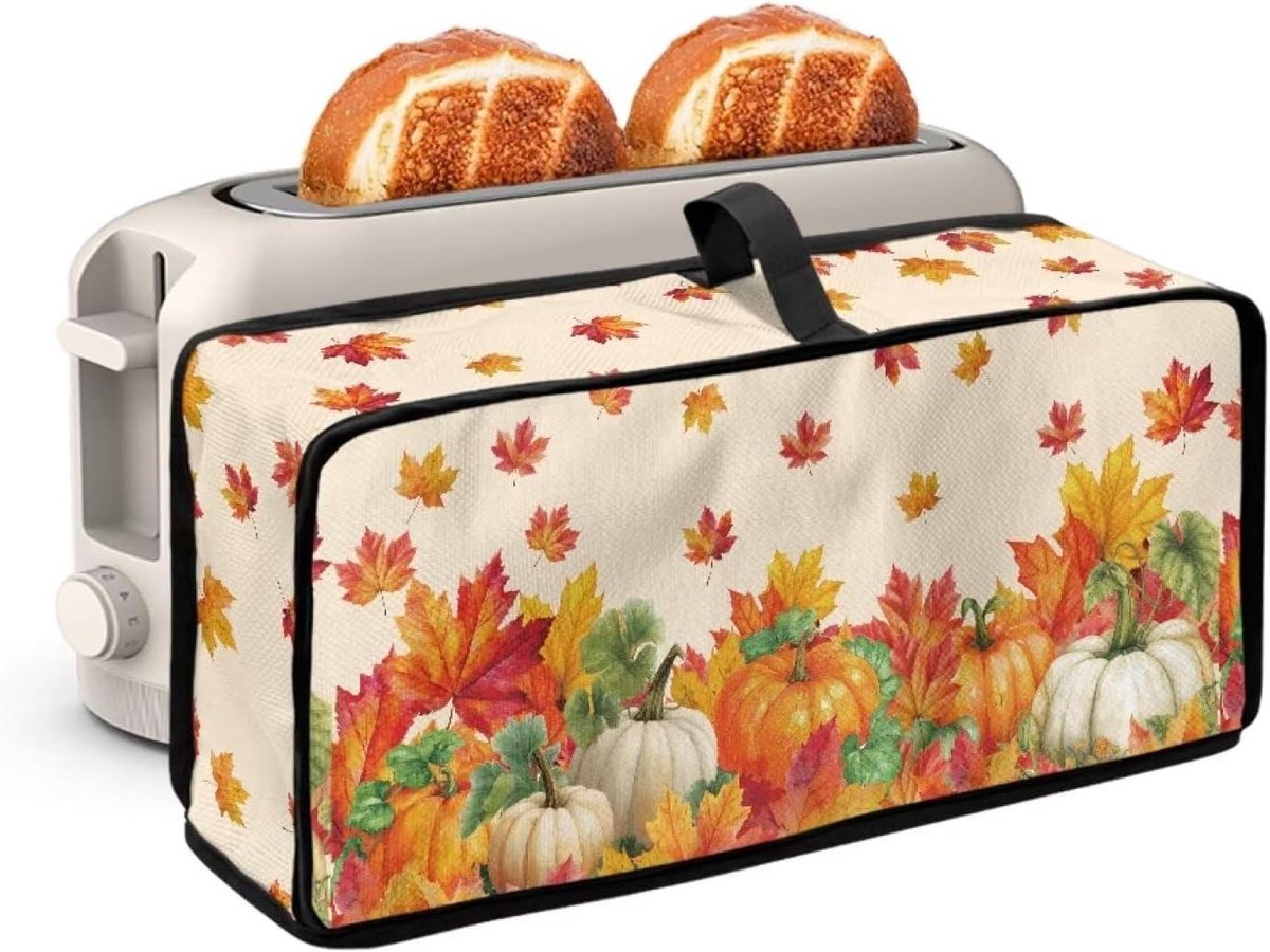 Broodrooster Stofkap Apparaathoes Keuken Schoonhouden Vlekbestendig Polyester 40 x 9 x 17 cm Esdoornblad Pompoenen