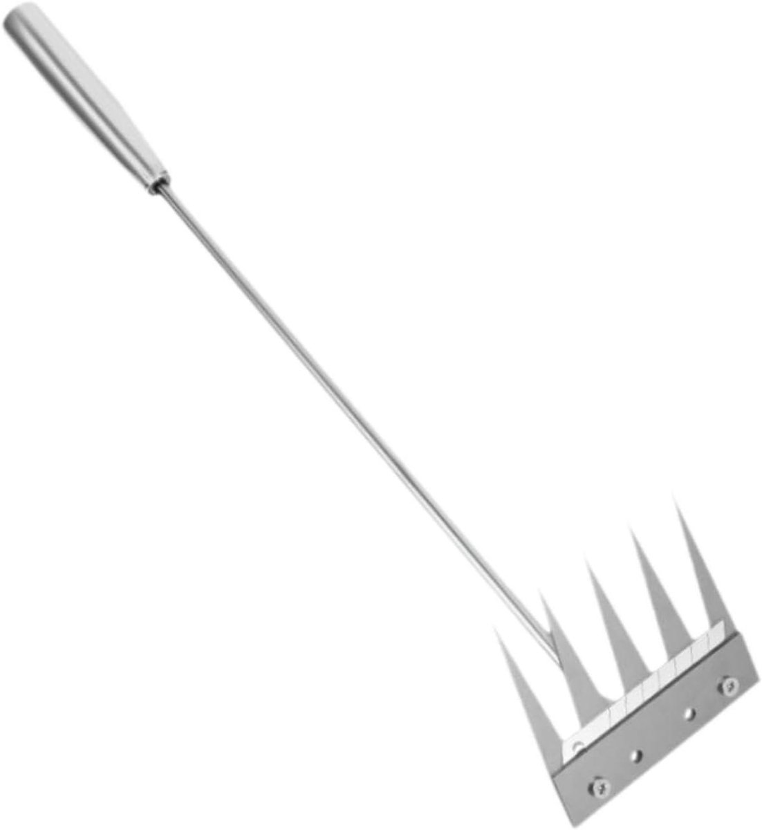 Onkruidtrekker Handgereedschap - Wieden Tool Tuin - Tuinonderhoud - Roestvrij Staal V-klauw - 50 cm Lengte - Zilver