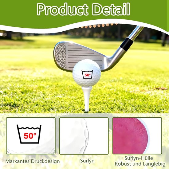 Golfballen Set - Golfcadeau Heren - Golfen en Cadeau - Met 50 Jaar Opdruk - 3 Stuks - Wit — afbeelding 3