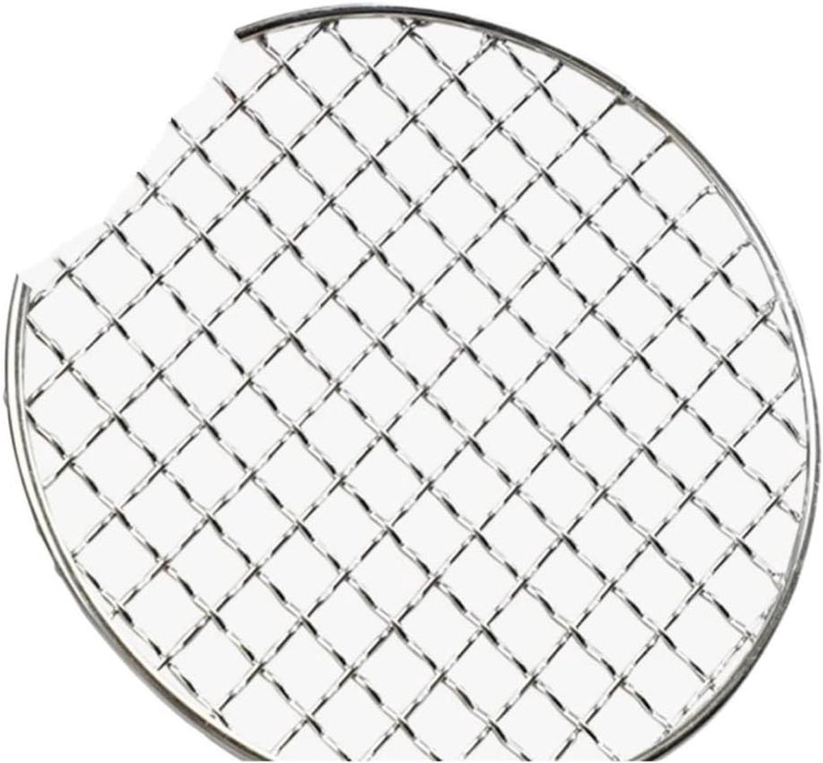 Grillrooster RVS - Barbecue Net - Buiten Grillen - Gelijkmatige Warmte - 30 cm Diameter - Zilver
