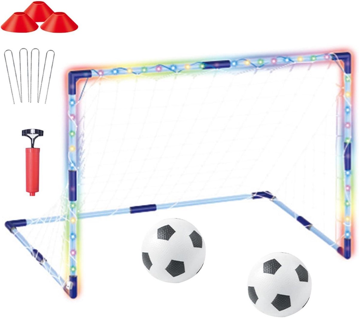 Voetbaldoel voor Tuin - Sportdoel Opvouwbaar - Buitenspel Training - Pop-up Installatie - 95 x 69 x 69 cm - Zwart