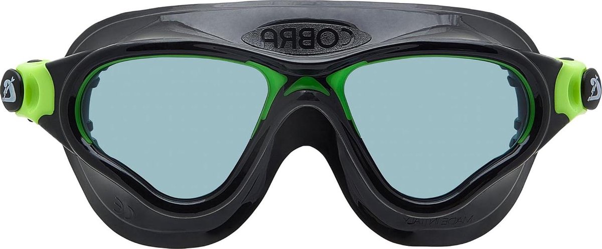 Zwembril Monoblock - Duikbril Zwemmen - Water Sport - Dichte Pasvorm - One Size - Zwart Lime