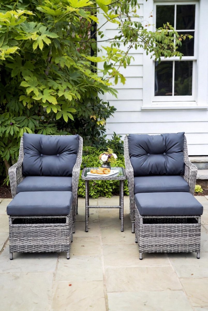 Luxe Loungeset – Weerbestendig – Grijs – Industrohome