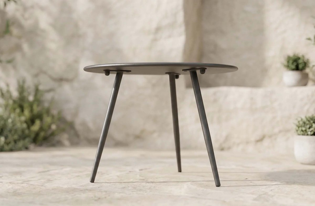 Lesli Living Table d'appoint Rafael 45x35 cm noir