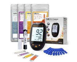 FORA 6 Connect 6-in-1 Starter Pack - (Ketonen Meter - Urinezuur Meter - Cholesterol Meter - Glucosemeter) - Inclusief Strips