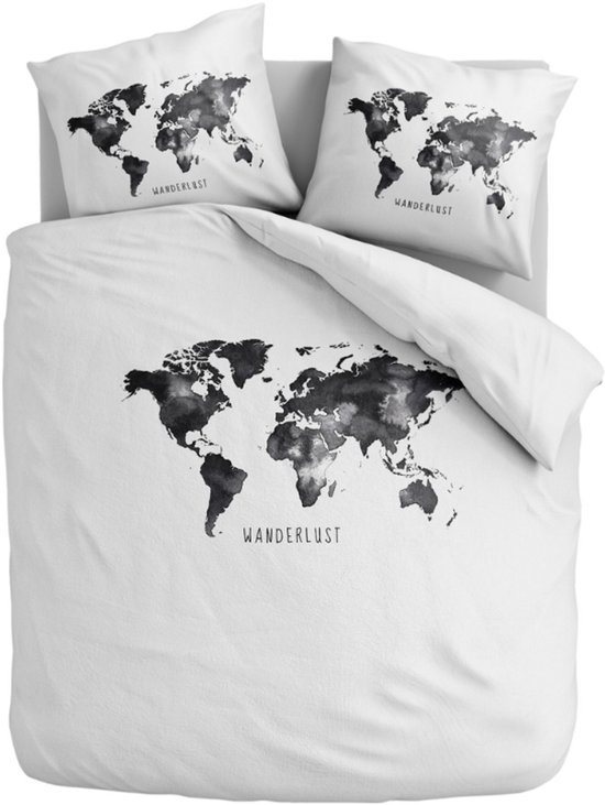 Dekbed-Discounter - Fresh and Co Dekbedovertrek 140 x 200/220 cm - Korte instopstrook - Wasbaar op 40 graden - Inclusief 1 kussensloop - Wanderlust
