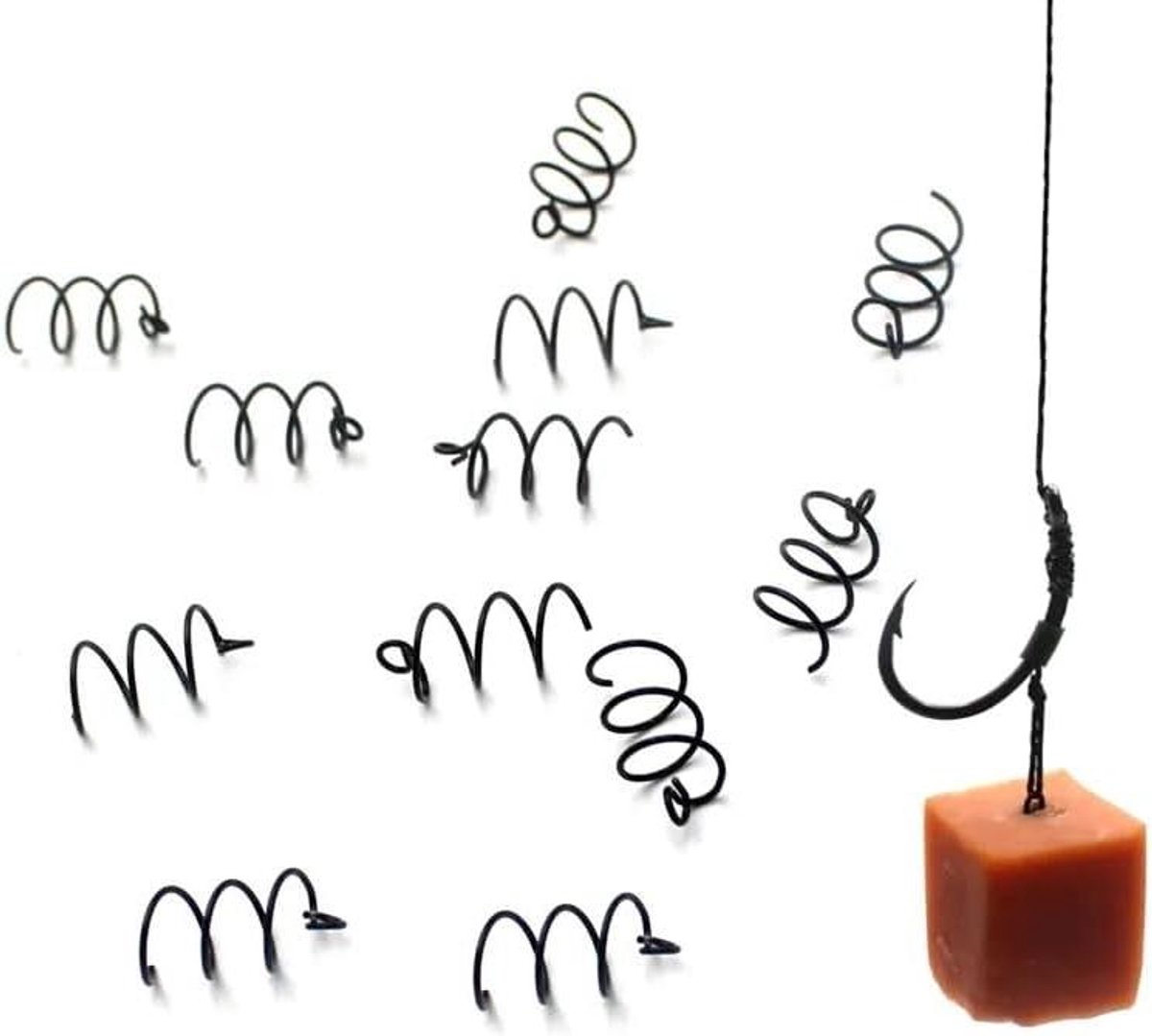Vissen Vlees Coils - Aas Houder - Karper Vissen - Corrosiebestendig Materiaal - 20 Stuks - Zilver