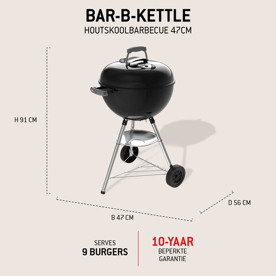 Weber Bar-B Kettle Ø 47 cm van Merkloos — afbeelding 2