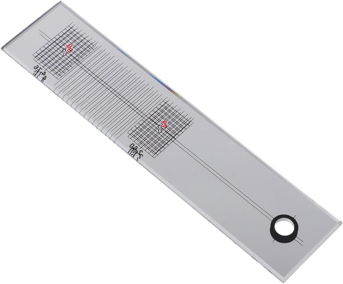 Vinyl Naald Kalibrator - Pickup Uitlijner - Vinyl Luisteren - Hoge Nauwkeurigheid - 15.5 cm - Wit