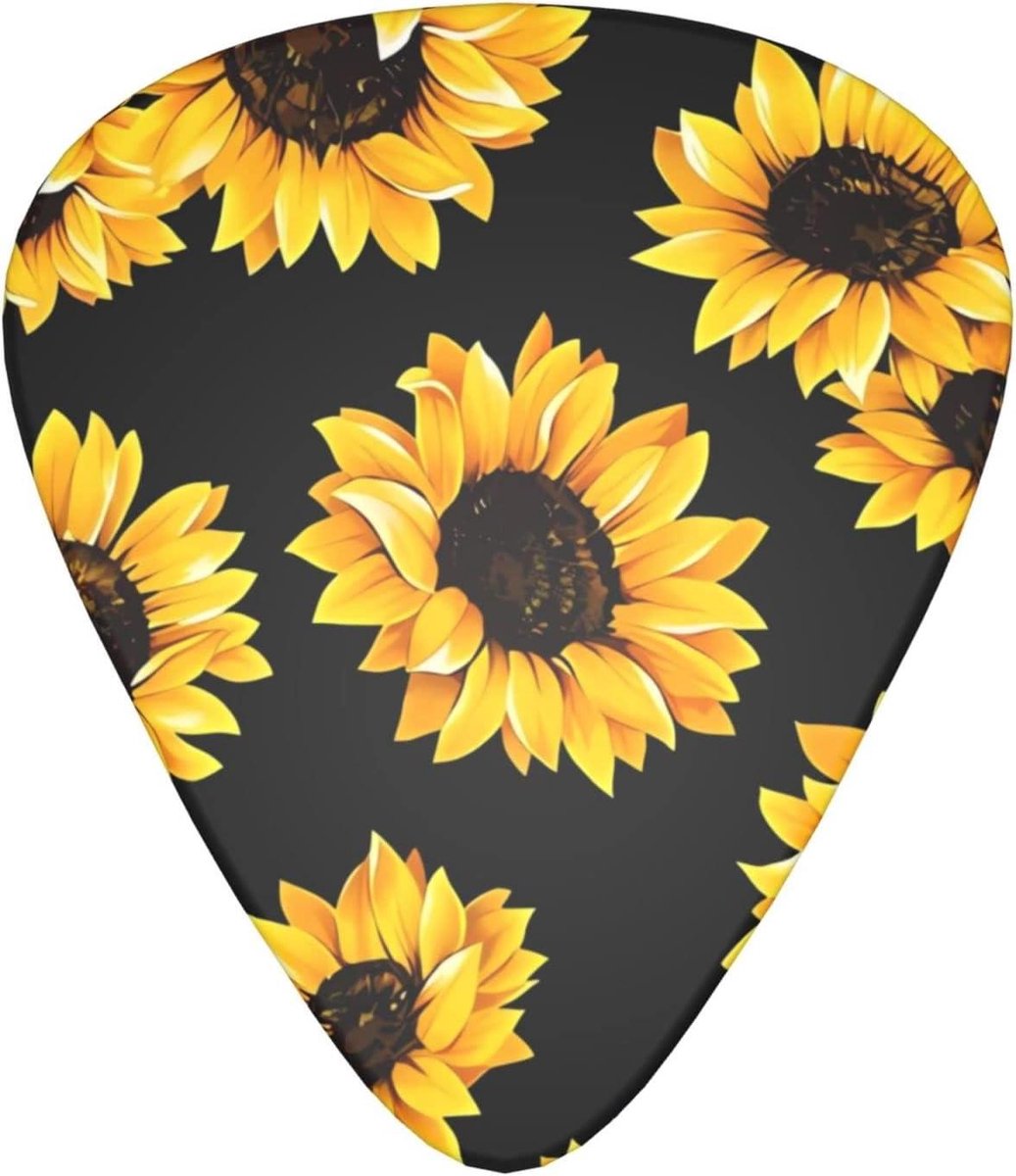Gitaar Plectrums - Plectrums Gitaar - Muziek Spelen - Zonnebloem Vorm - 3 Diktes - Wit