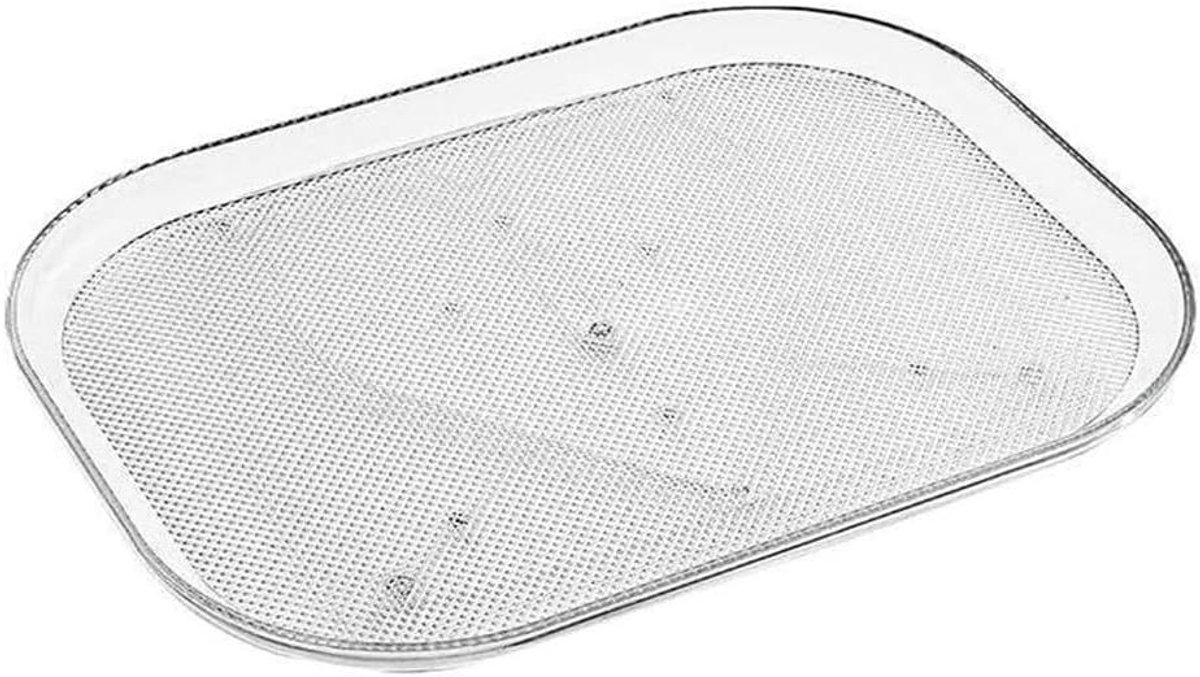 Draaitafel Organizer Koelkast - Draaiplateau Opbergrek - Keuken Organiseren - Vierkant Ontwerp - 41 x 31 x 5 cm - Transparant