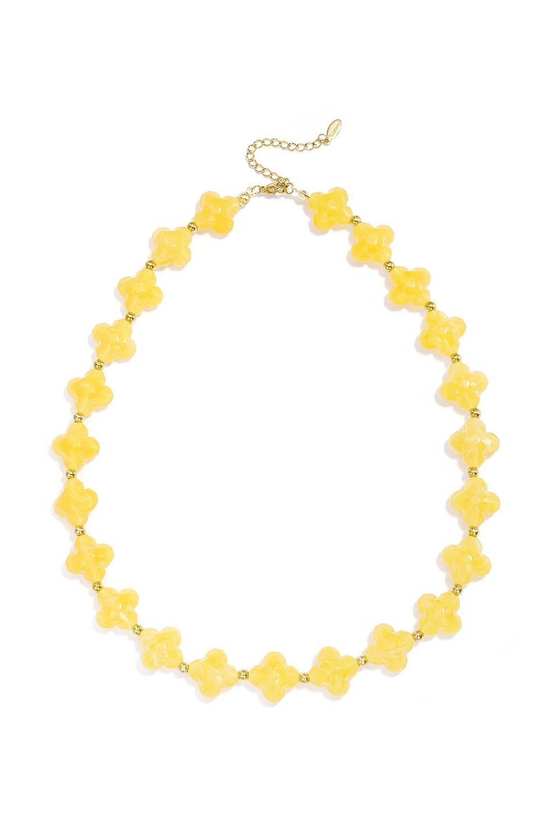 Gele Clover ketting