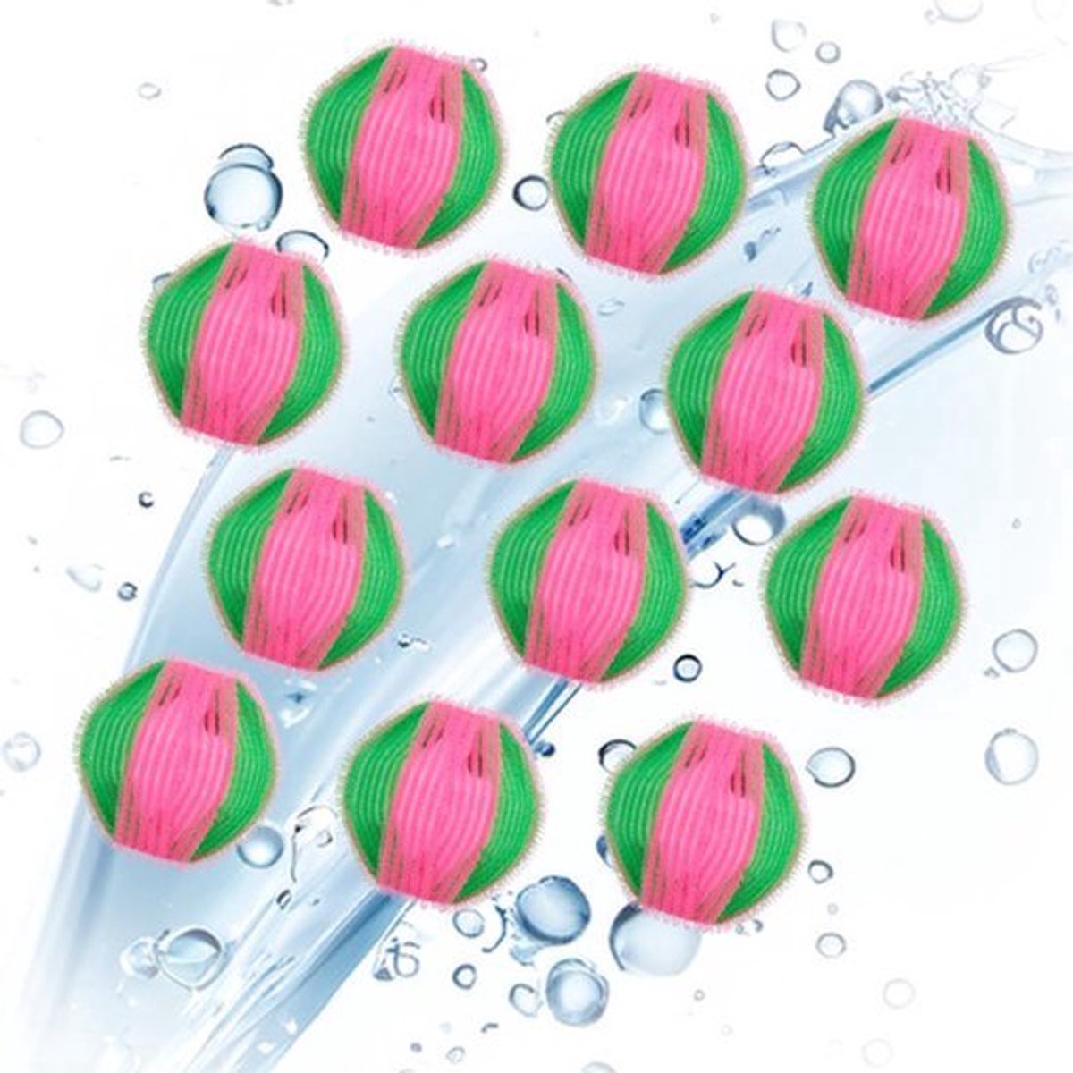 Ballen-anti-peluches-12 Stuks-Pet Haar Verwijderaar-Pink en Groen