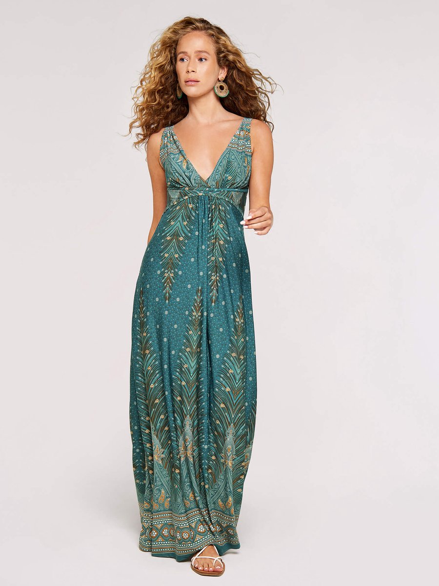 Maxi-jurk met paisley-ornament