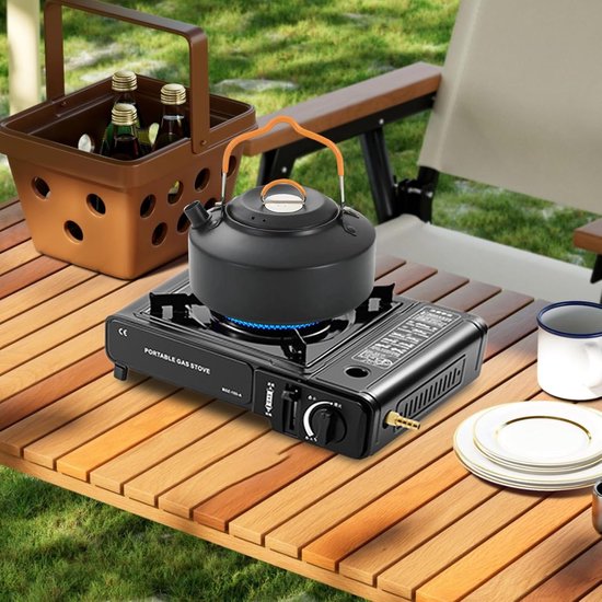 Kampeer Kooktoestel - Buiten Kookbrander - Outdoor Koken - Geoptimaliseerde Windweerstand - 357 x 317 x 96 cm - Zwart — afbeelding 3