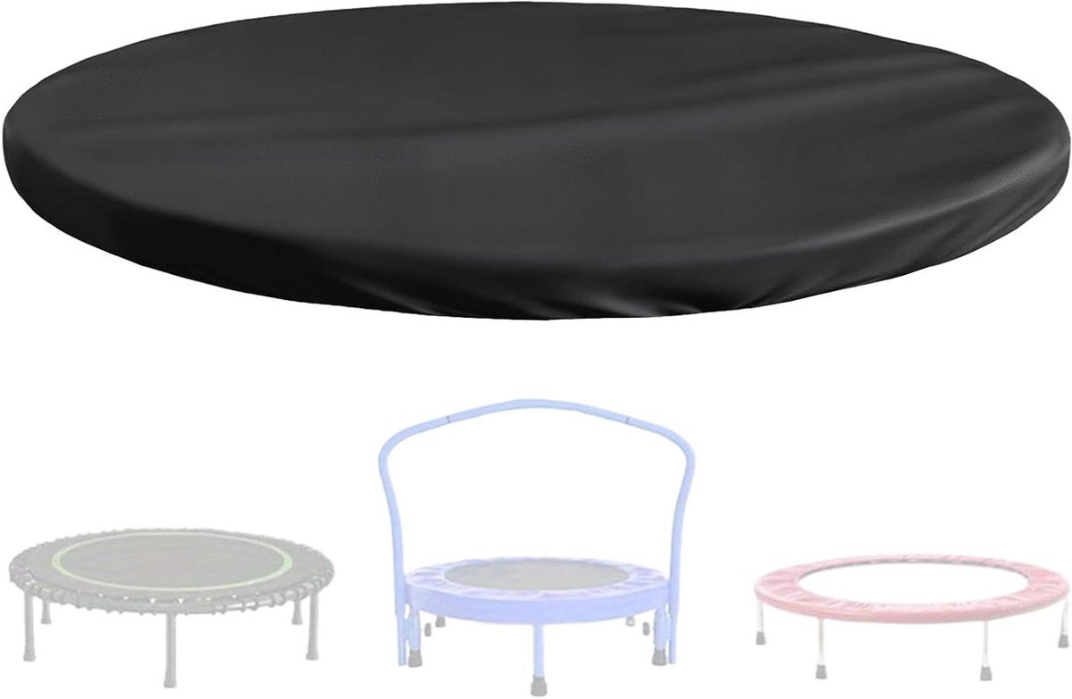 Trampoline Regenhoes - Waterdichte Trampolinehoes - Trampoline Beschermen - Snelklipsysteem - 91 cm - Zwart