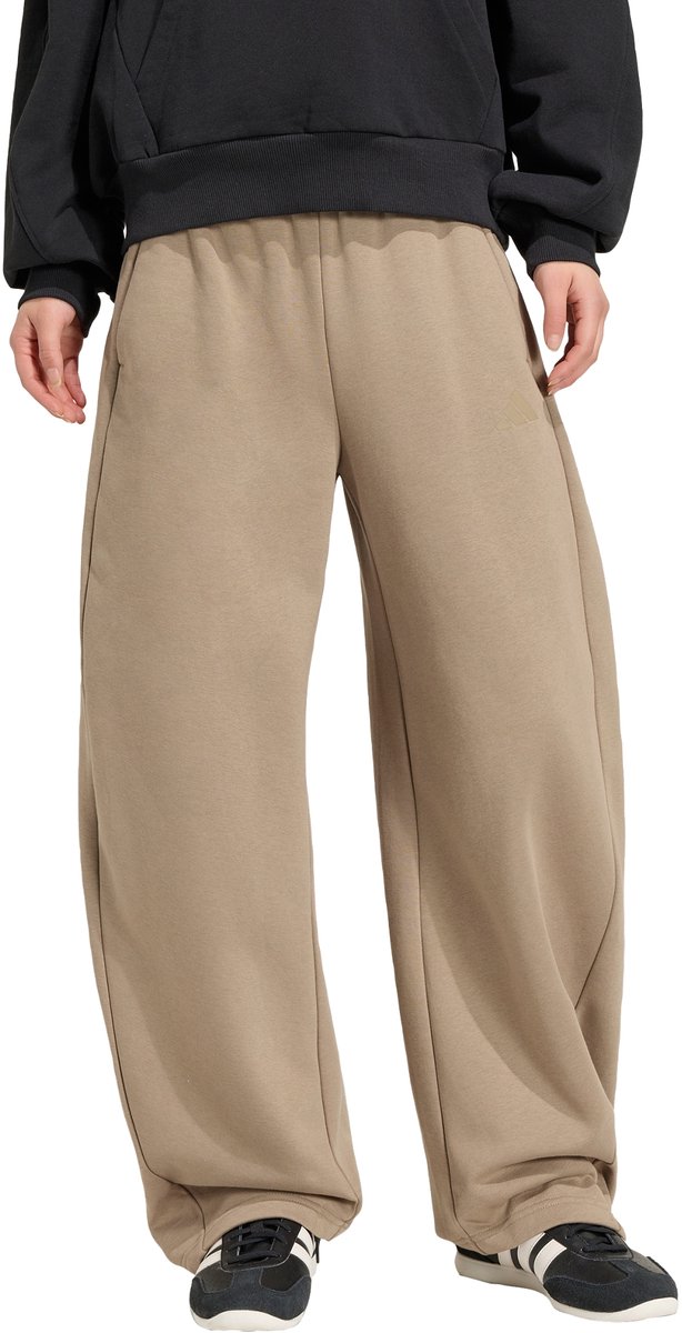 Adidas Sportswear Essentials Contemporary Fleece Barrel Broek Dames Beige