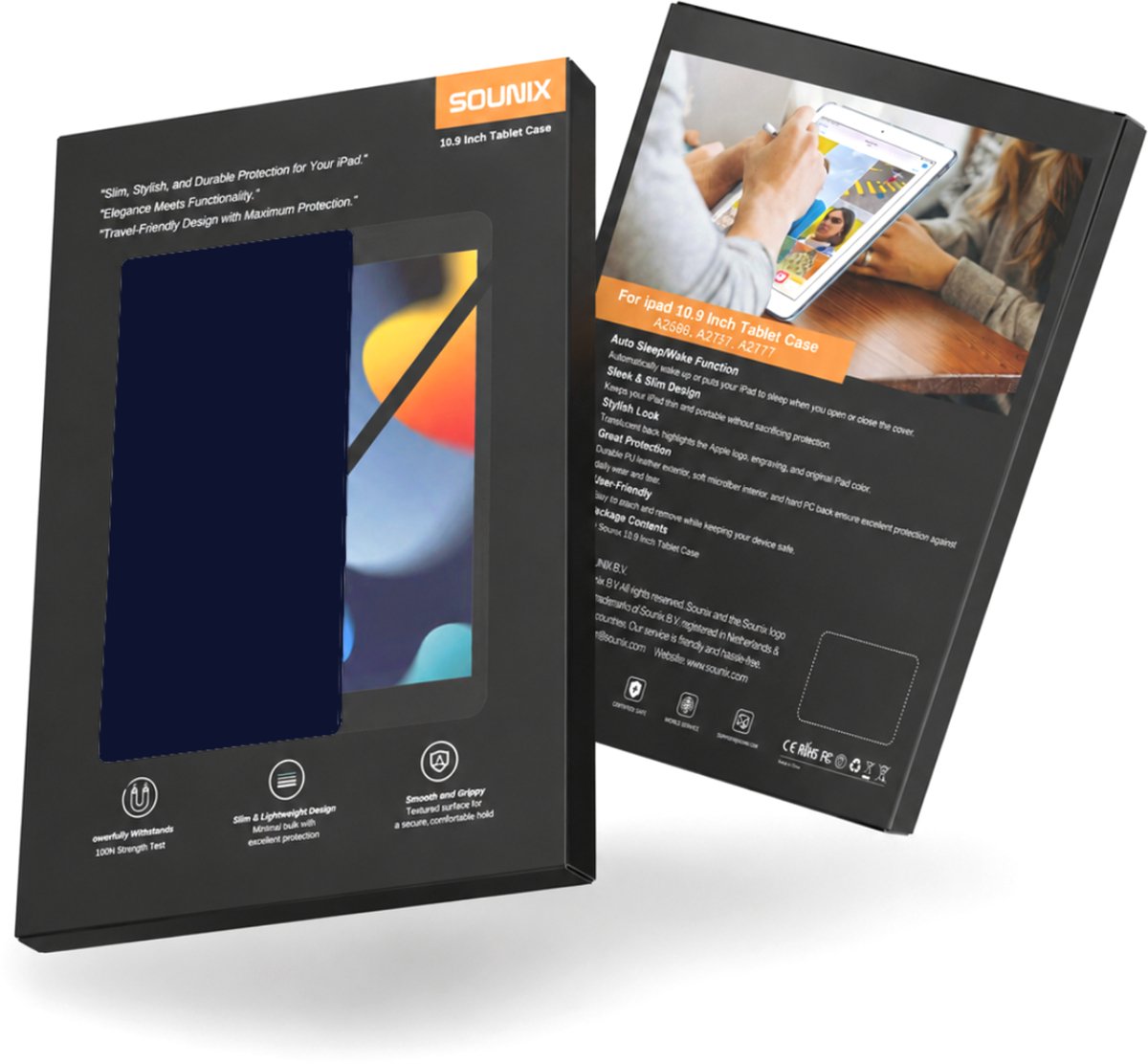 Sounix Tablet Hoes Geschikt voor Apple iPad 11 (2025) A16/iPad 10.9 Inch 10e generatie (2022) - Hoesje - Blauw — afbeelding 6