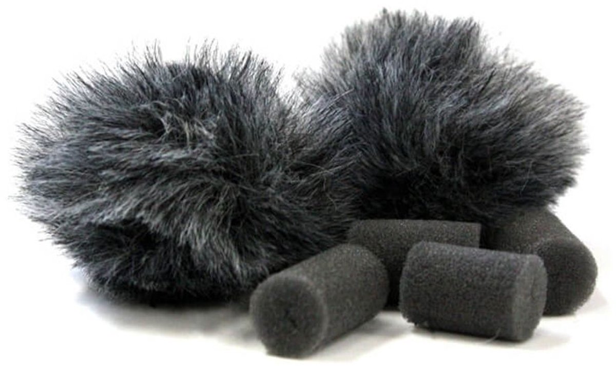 Rycote Grey Lavalier Windjammer - pair