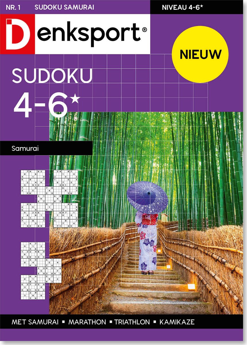 Denksport Puzzelboek - Sudoku 4-6* samurai, editie 1