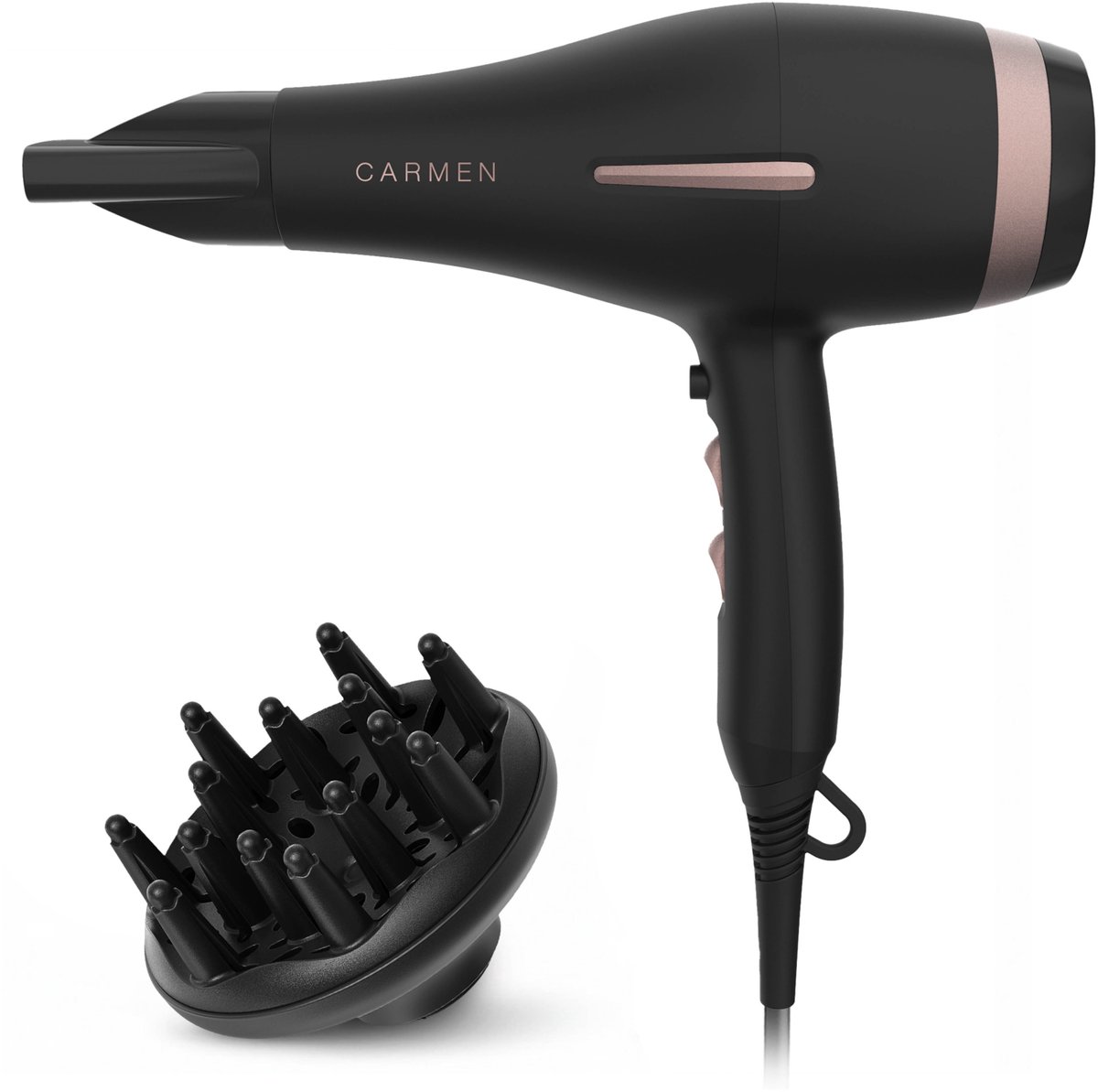 Carmen AC5210 - Föhn - 2300 Watt - Zwart/Roségoud