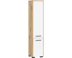 Kolomkast voor Badkamer FIN / AKORD Furniture Factory / Artisan Eik - Wit / 30 x 140 x 30 cm