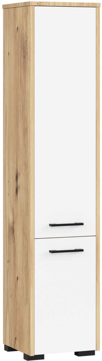 Kolomkast voor Badkamer FIN / AKORD Furniture Factory / Artisan Eik - Wit / 30 x 140 x 30 cm