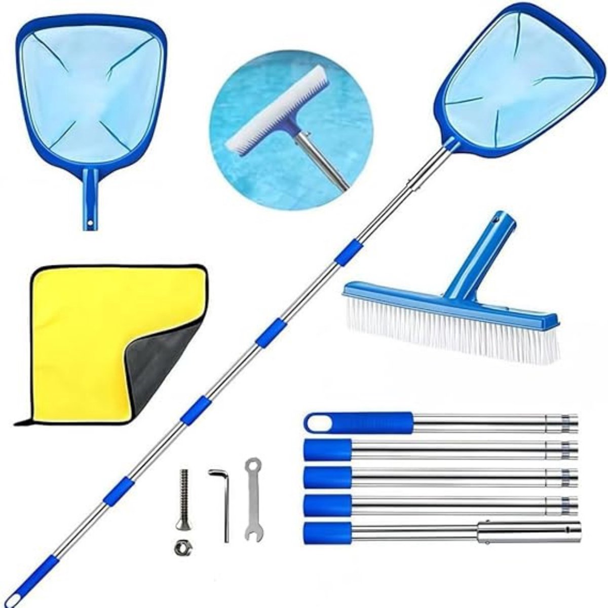 RWB® Zwembad schepnet - Schepnet - Zwembad Net - Blauw - 42cm x 27cm 5cm