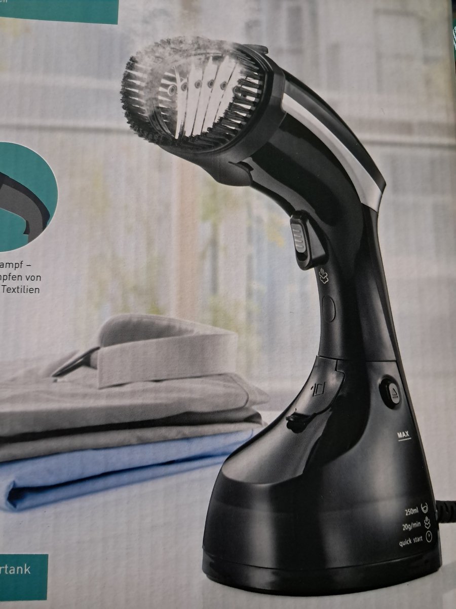 Silvercrest kleding Stoomborstel - Zwart - 1370-1630W - Max 250ml
