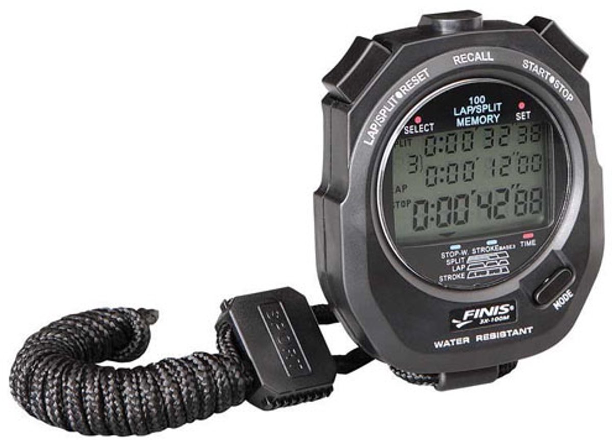 Finis 3x100m Stopwatch Grijs
