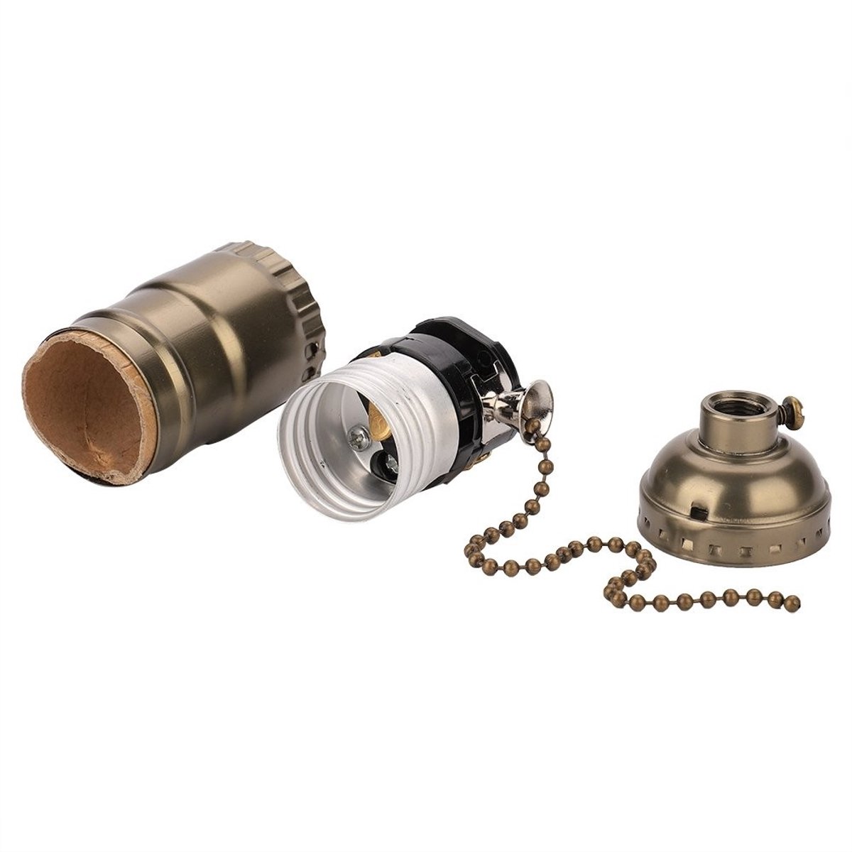 aladdien - Zerodis Vintage E27 Lamp Socket - Retro Aluminium Wand- en Plafondlamp Fitting in Bronzen Afwerking