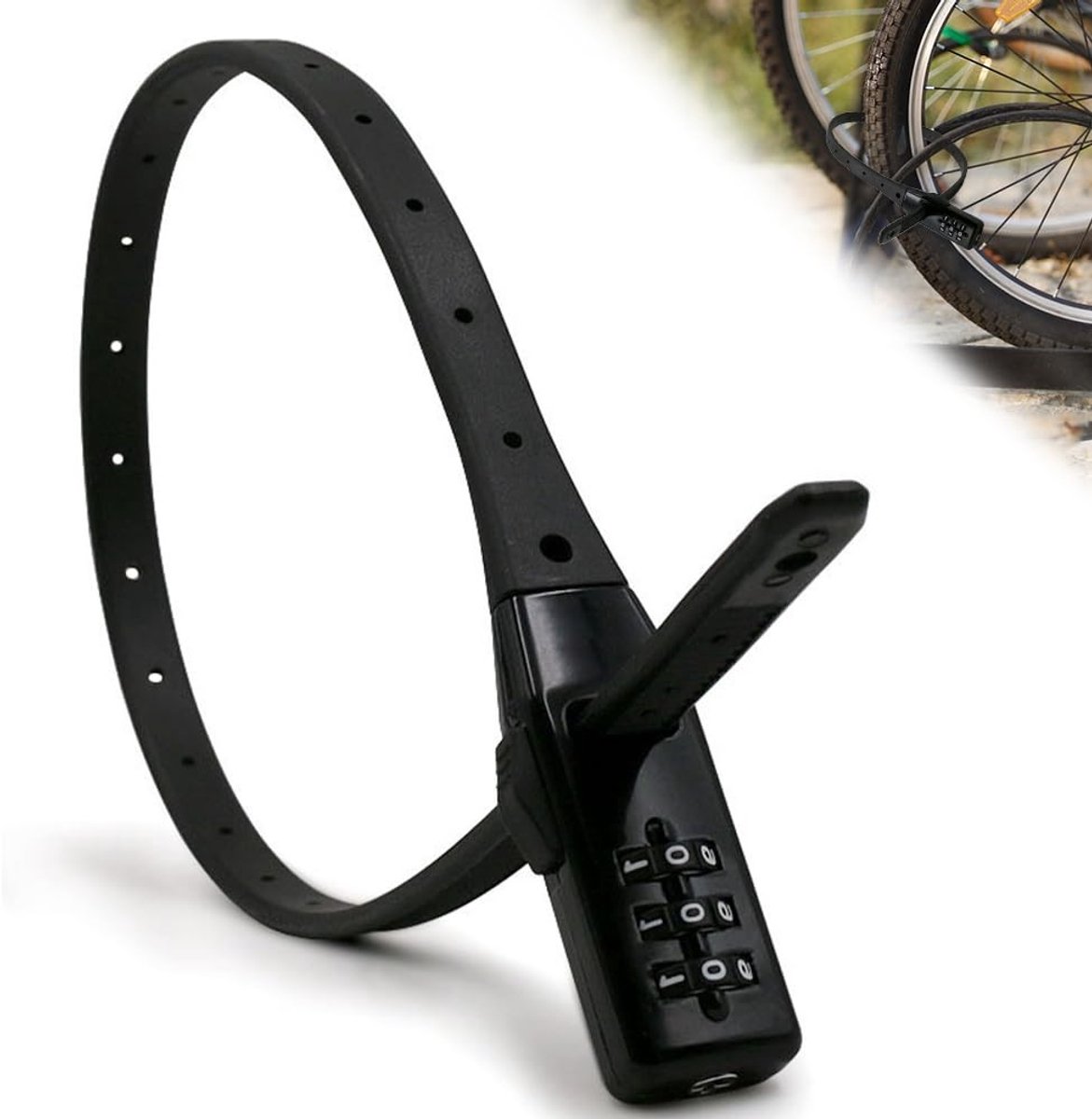 Riisoyu Fietsslot met 3-Cijferige Code - Lichtgewicht en Veilig Kabelslot voor Fiets en Helm
