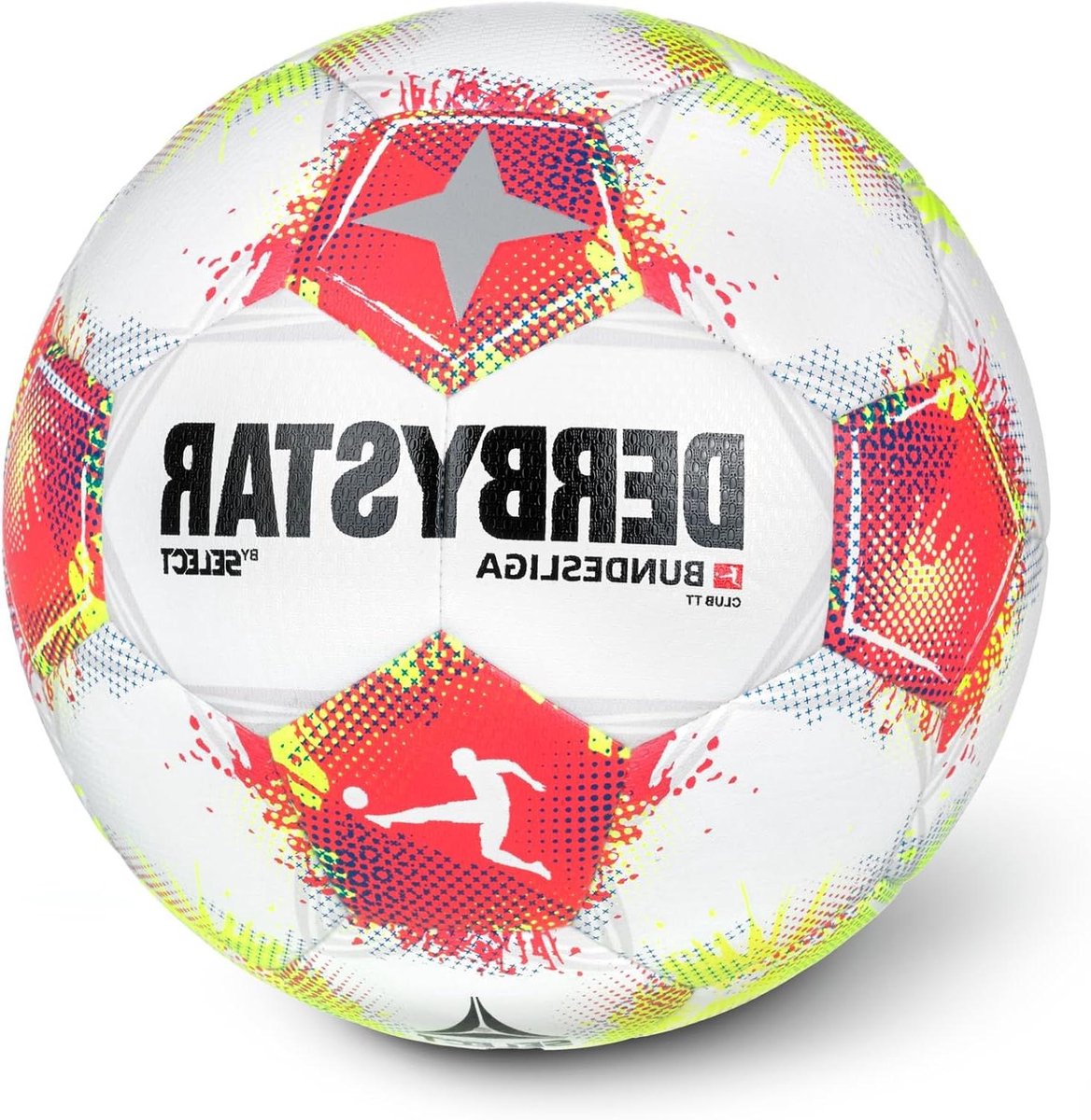 Voetbal Trainingsbal - Voetbal Bal - Voetbal Training - Dual Bonded Constructie - Maat 5 - Wit Rood Geel