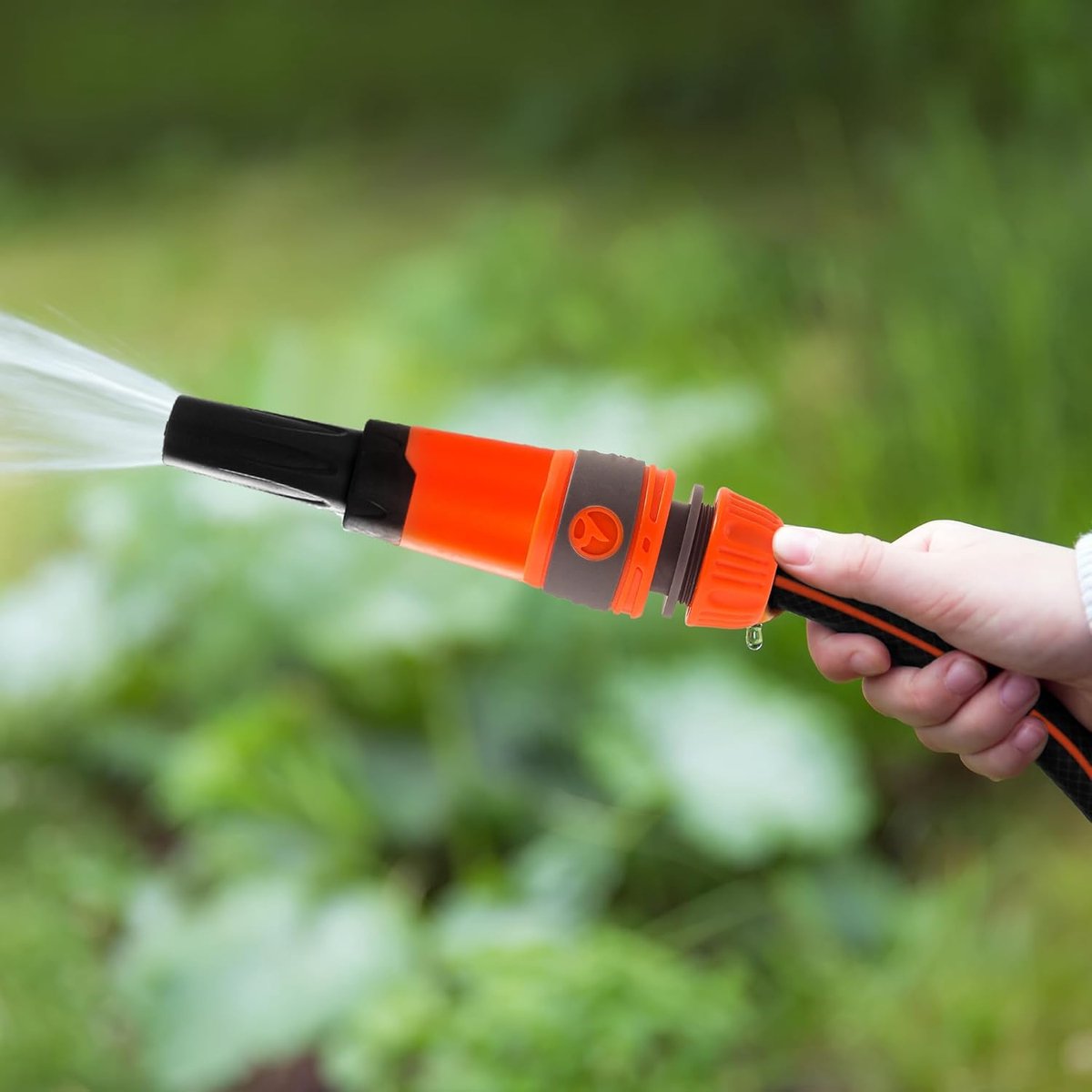 Tuinslang Aansluitset - Korte Slang Koppeling - Water Geven - Universele Kraanadapter - 2 Meter - Grijs Oranje – foto 2