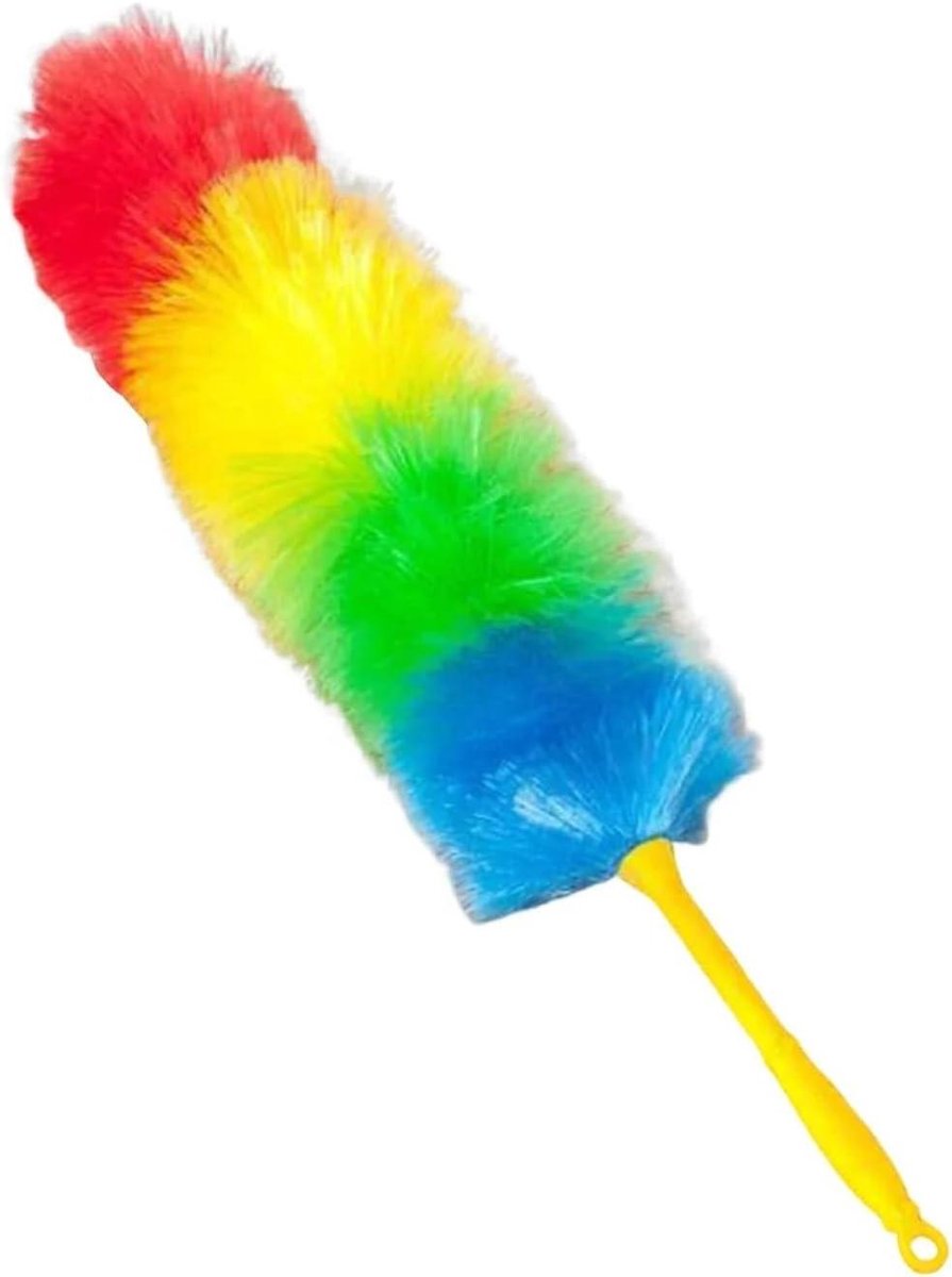 Plumeau - Stoffer - Huis Schoonmaken - Flexibele Kop - 60 cm - Regenboogkleuren