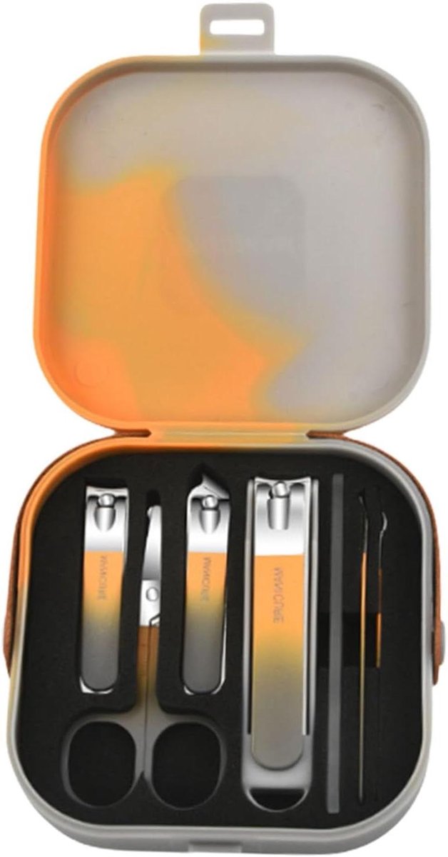 Manicure Set - Nagelknipper Kit - Persoonlijke Verzorging - Roestvrij Staal - 7 Stuks - Zwart