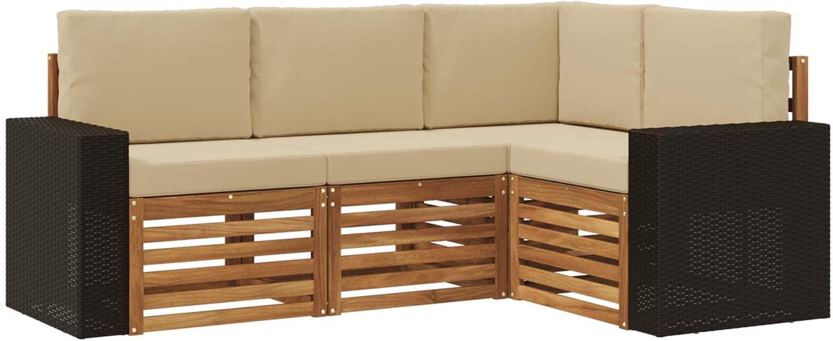 vidaXL - Buiten - bank - set - 4 - st - Polyester