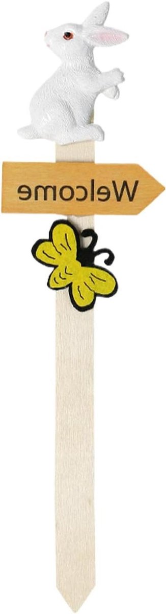 Paas Tuin Staken - Paas Decoratie - Tuin Aankleden - Konijn Ontwerp - 25 x 7 cm - B