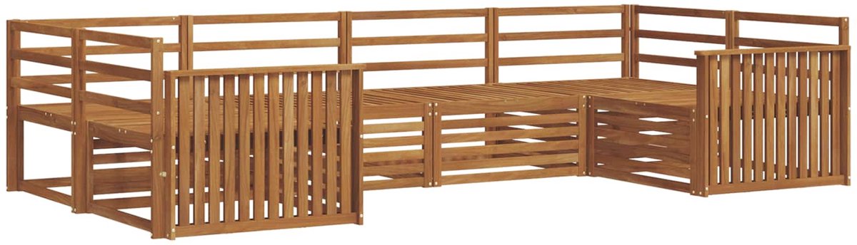 vidaXL Buiten - bank - set - 6 - st - 6-zits - Naturel - Massief - Acacia - Hout