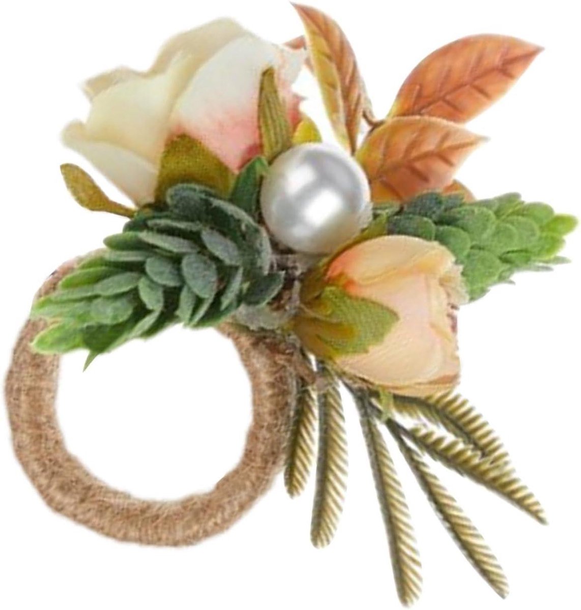 Bloem Servetringen - Servethouders Decoratie - Tafeldecoratie Banket - Gesimuleerd Bloemontwerp - 9.4x8cm - Meerdere Kleuren