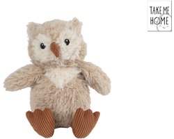 Take Me Home knuffel uil pluche 20cm bruin speelgoed.