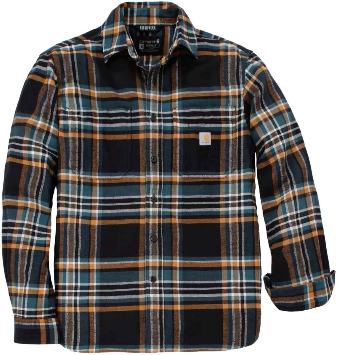 Carhartt Flannel Long-Sleeve Plaid Shirt 107010 -XXL Zwart