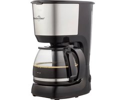 Swiss Haus® CM2212 Koffiezetapparaat – Filterkoffie - 1.25L Glazen Kan – 750W – Anti-Drup – Herbruikbaar Filter – Warmhoudfunctie – 10 Koppen - Zwart/RVS