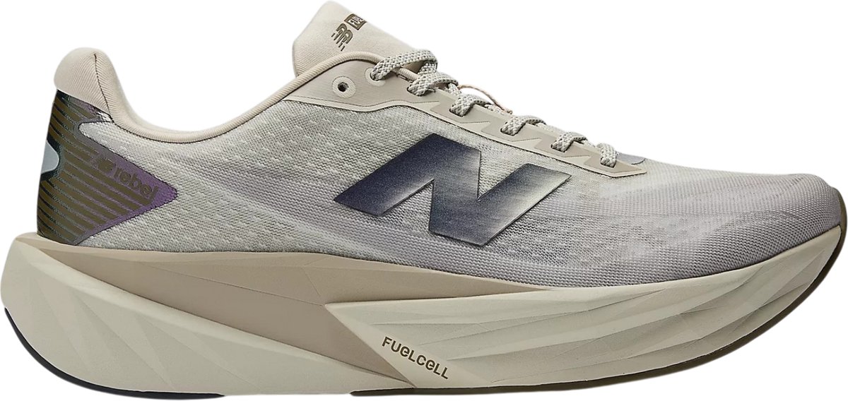 New Balance FuelCell Rebel V5 Hardloopschoenen Metallic – Heren Arid Stone