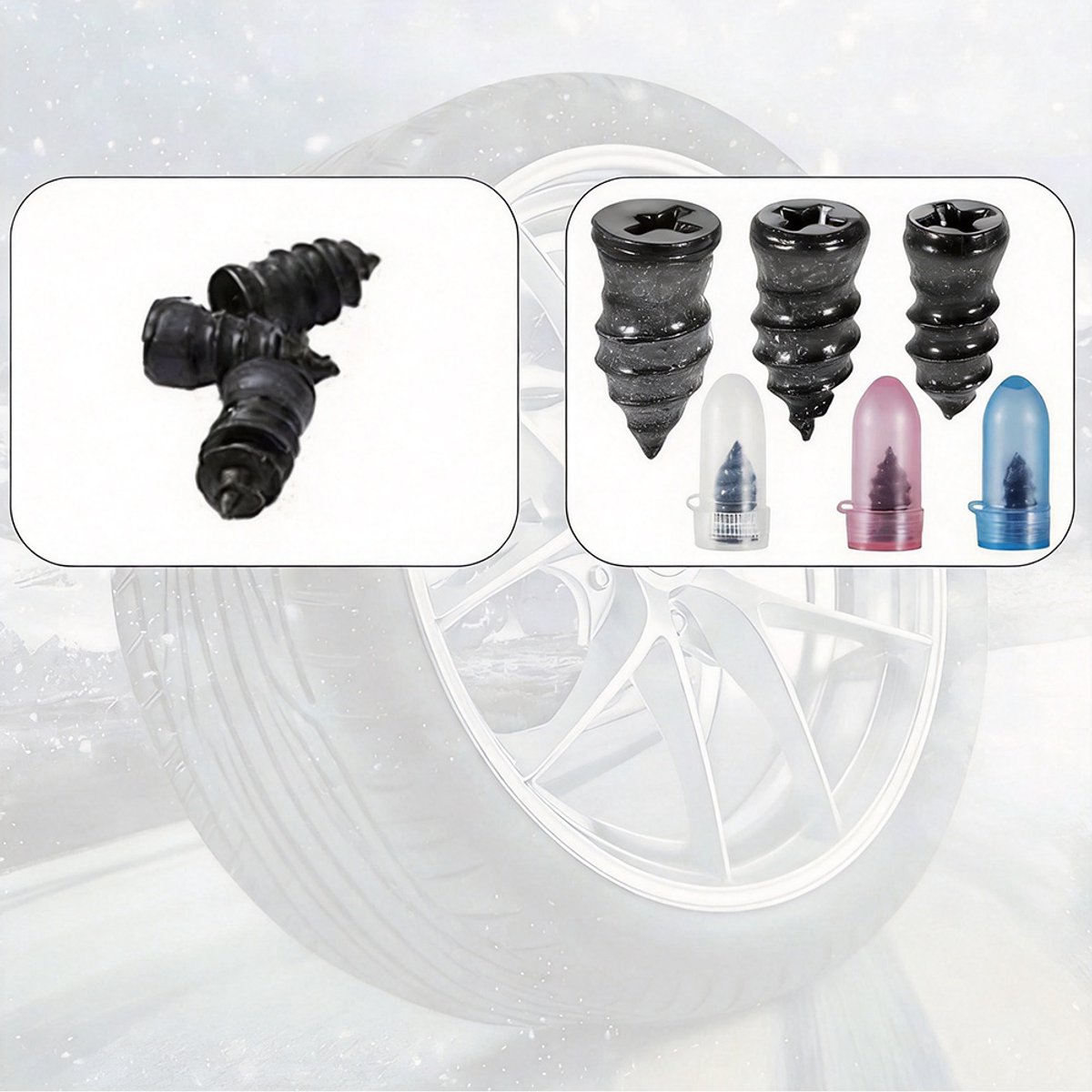Bandenreparatieset - Tubeless Band Reparatieset met Schroeven - 84-Delig Compleet - Carbonstaal & Rubber voor Luchtdichtheid - Geen Demontage Nodig - Antislip Schroevendraaier Inbegrepen - Voor Auto, Motor & Onderweg thumbnail 3