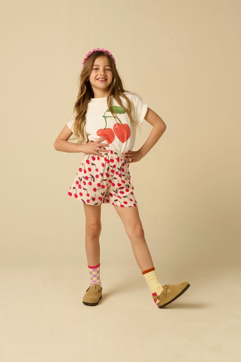 Sissy-Boy - Witte short met kersen print