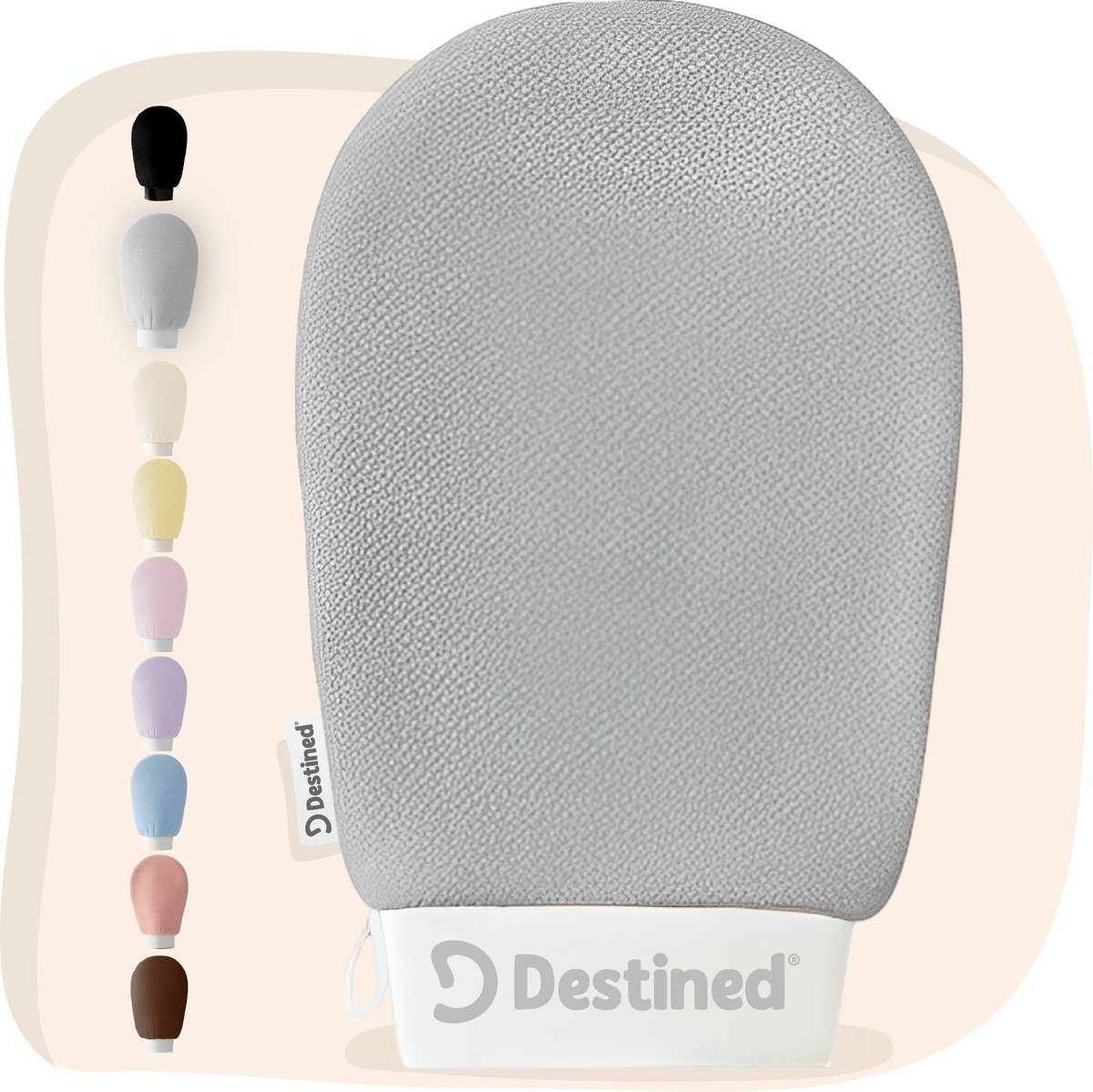 Destined® Exfoliating Glove - Scrub Handschoen - Lichaam & Gezicht - Scrub Detox - Verwijderen Van Dode Huidcellen - Moonstone